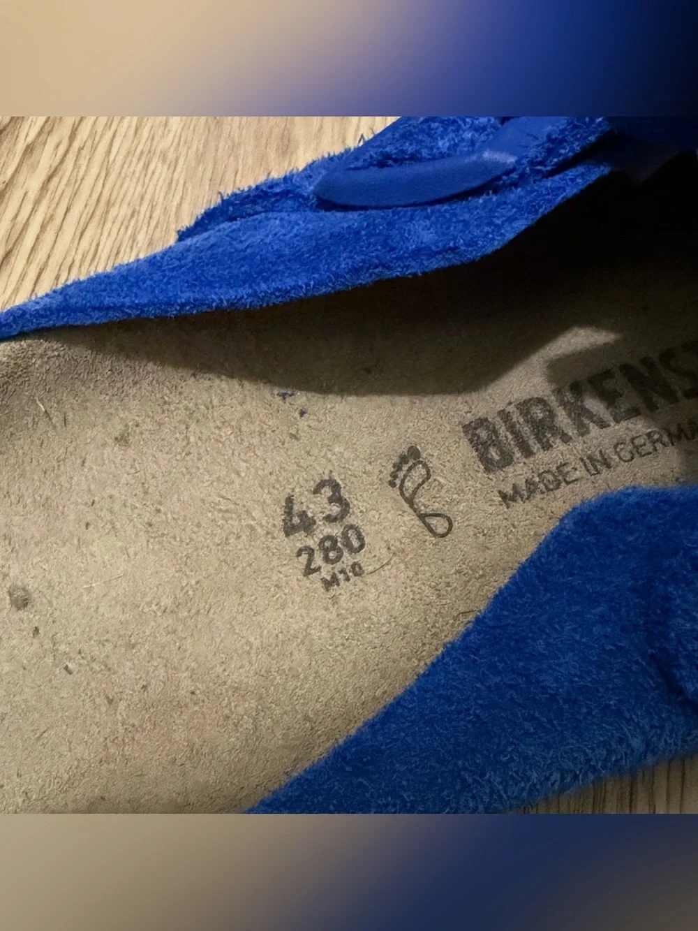 Birkenstock Boston Clog Ultra Blue Suede Size EU 43 / US 10
